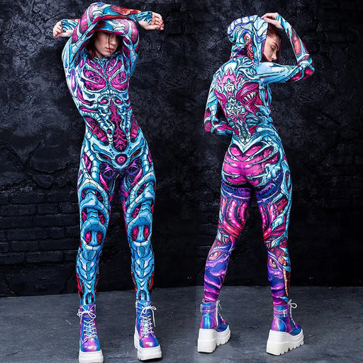 Neon Nerve Hooded Catsuit