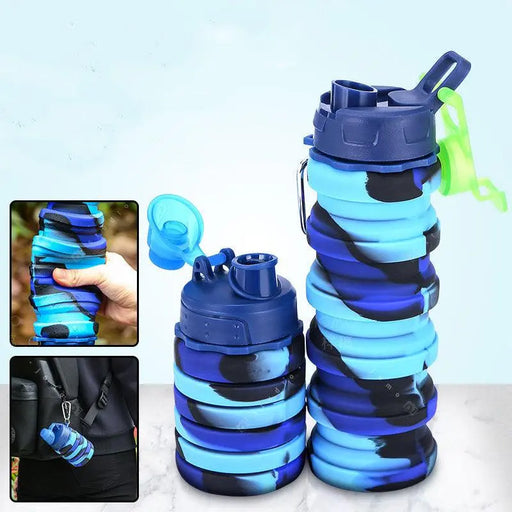 Creative and Portable 16.9 oz. Silicone Water Cup - Perfect for Travel, Cycling, and Running - Full-X