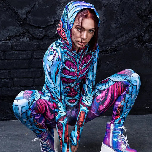 Neon Nerve Hooded Catsuit