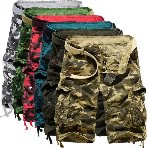 Rugged Adventurer Multi-Pocket Camo Shorts