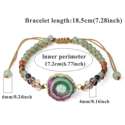 Chakra Charm Multicolored Agate Yoga Bracelet
