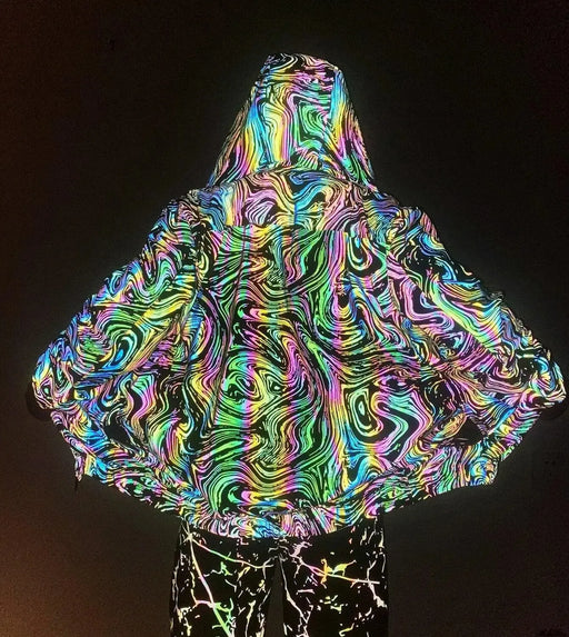 Cosmic Glow Holographic Hoodie