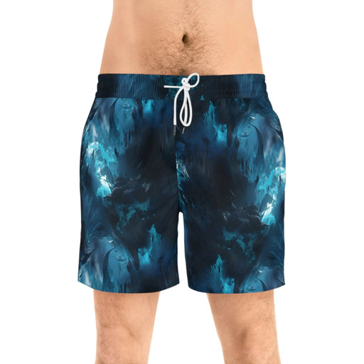Marine Burst - Men's Mid-Length Swim Shorts - Full-X